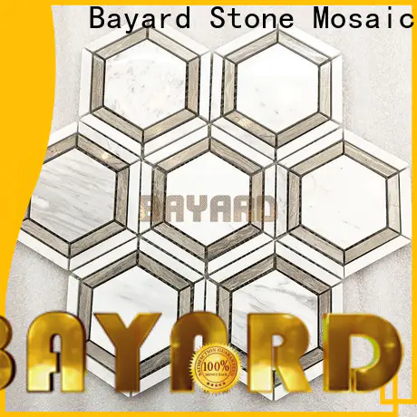 Bayard tiles black and silver mosaic tiles factory price for hotel lobby
