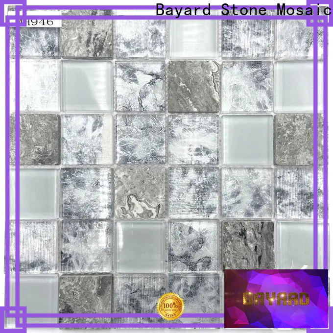 hot-sale black glass mosaic tiles black dropshipping for bathroom