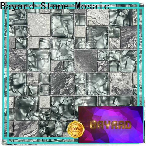 Bayard brown stained glass mosaic tiles for wholesale for decoration