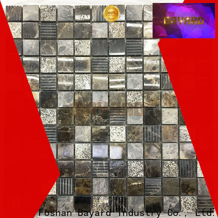 Bayard grey mosaic wall supplier for bathroom