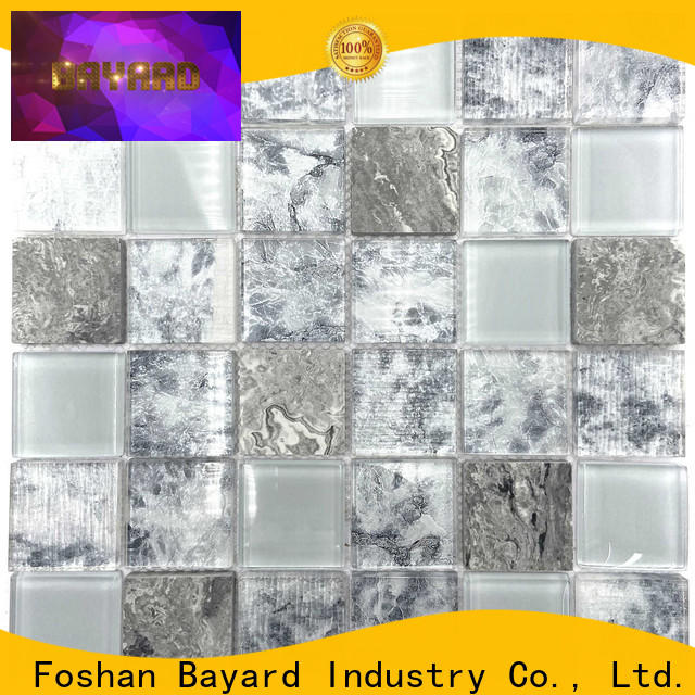 high quality iridescent glass mosaic tile blue dropshipping for hotel lobby