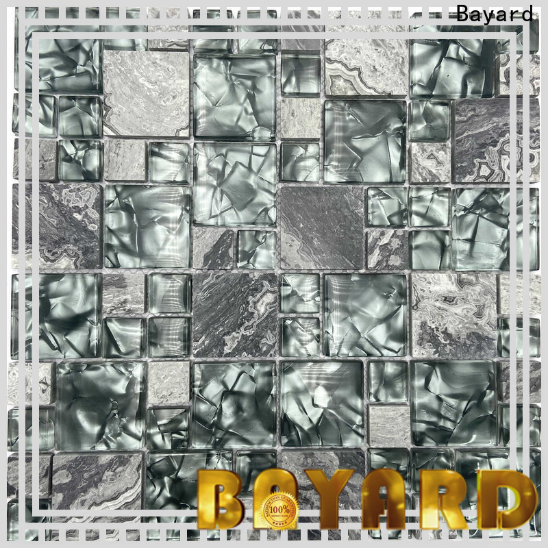 Bayard natural black glass mosaic tiles newly for bathroom