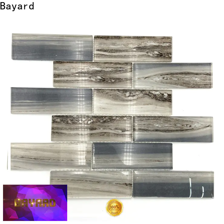 Bayard white glass mosaic tile sheets supplier for foundation
