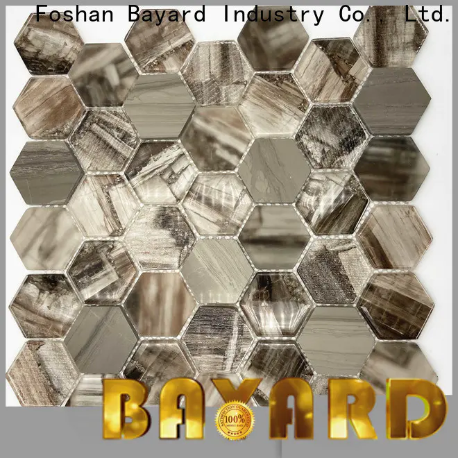 Bayard indigo glass mosaic tile sheets for bathroom