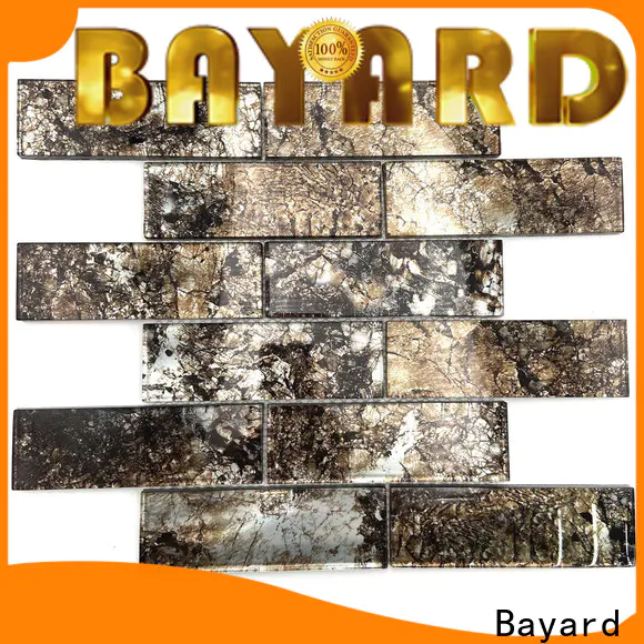 Bayard bright white glass mosaic tile factory for hotel lobby