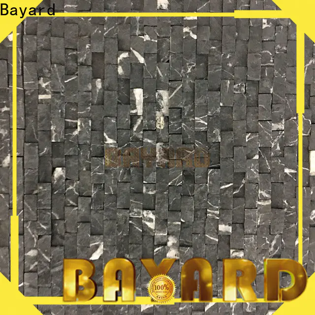 Bayard golssy black marble mosaic tile from china for bathroom