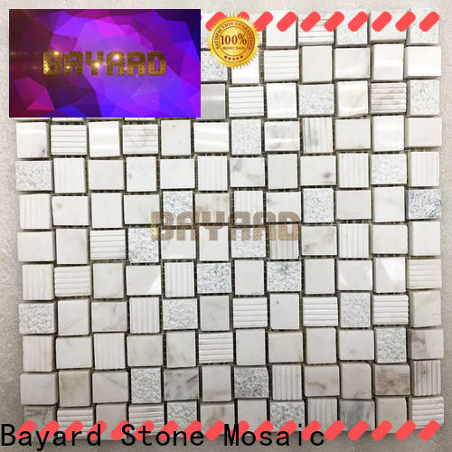 Bayard style light grey mosaic tiles marketing for hotel lobby
