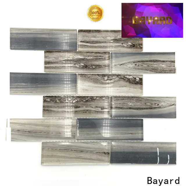 Bayard karrara white glass mosaic tile for wholesale for decoration