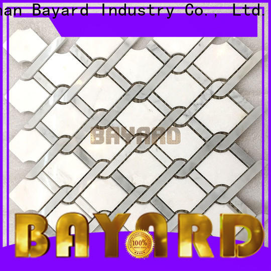 upscale mosaic border tiles splashback supplier for hotel lobby