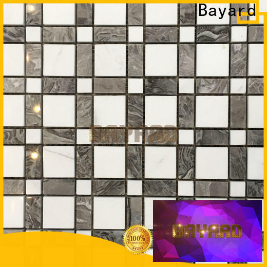 simple design black and silver mosaic tiles glass supplier for foundation