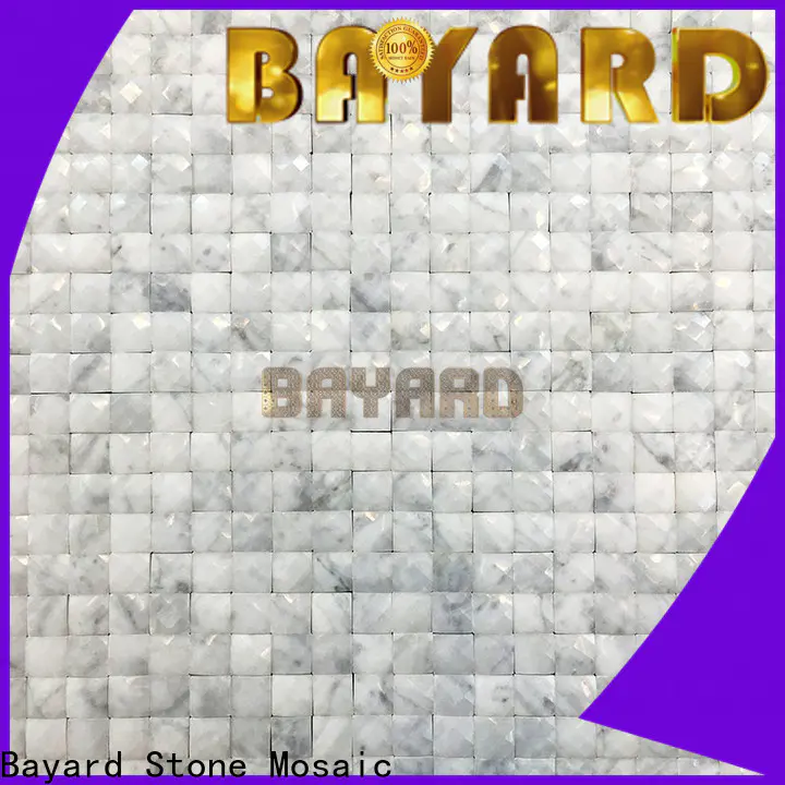 Bayard white blue mosaic floor tile marketing for wall decoration