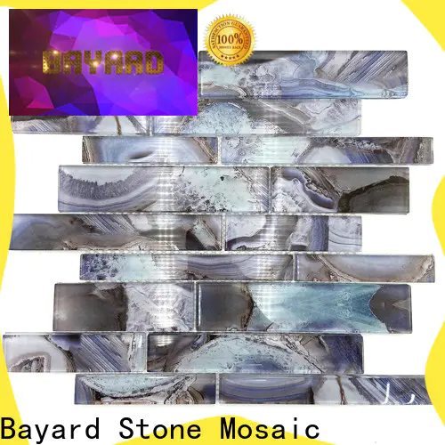 Bayard mixed black glass mosaic tiles for decoration