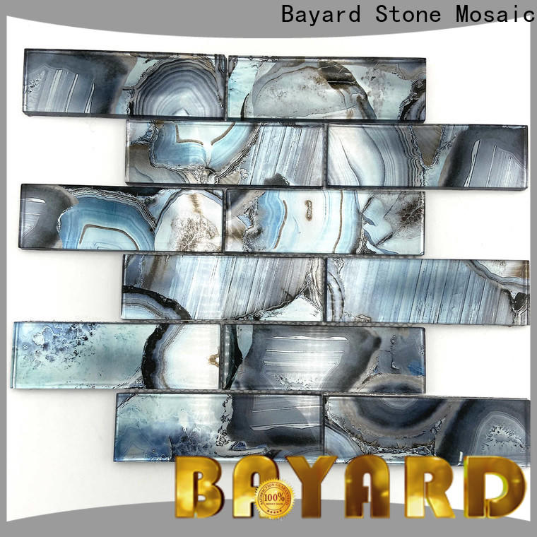 Bayard natural white glass mosaic tile supplier for foundation