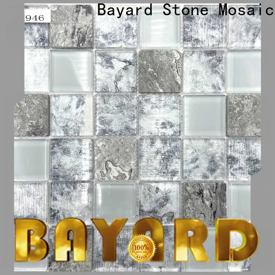 Bayard high standards green glass mosaic tiles in china for bathroom