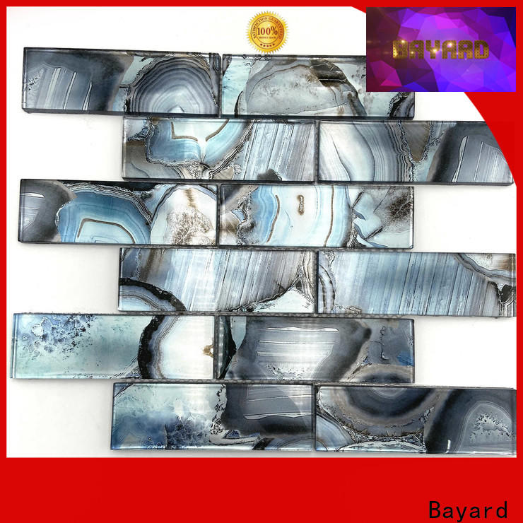 Bayard karrara stained glass mosaic tiles factory price for foundation