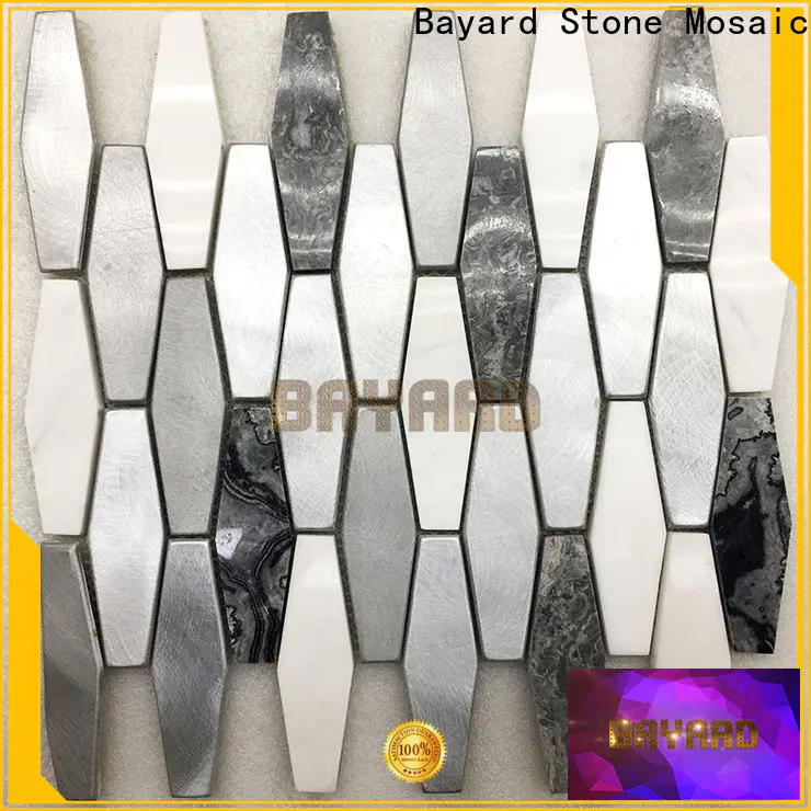glossy round mosaic tiles flower for wholesale for foundation