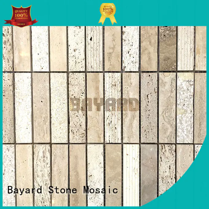 Bayard professional travertine and glass mosaic tile wall for decoration