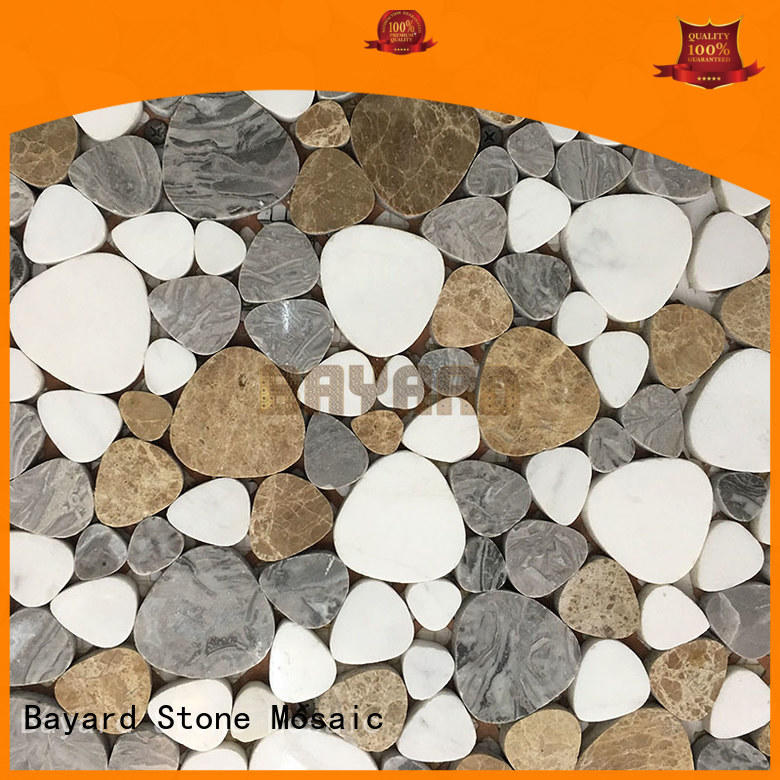 white mosaic stones in china for wall decoration Bayard