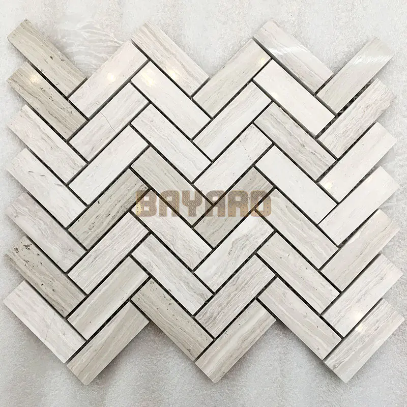 Light grey Line stone marble mosaic tiles light grey mosaic tiles marble natural stone mosaic wall tile