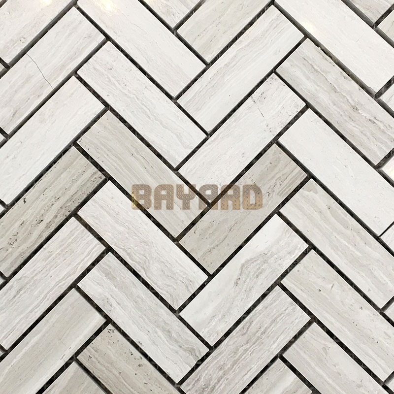 Light grey Line stone marble mosaic tiles light grey mosaic tiles marble natural stone mosaic wall tile