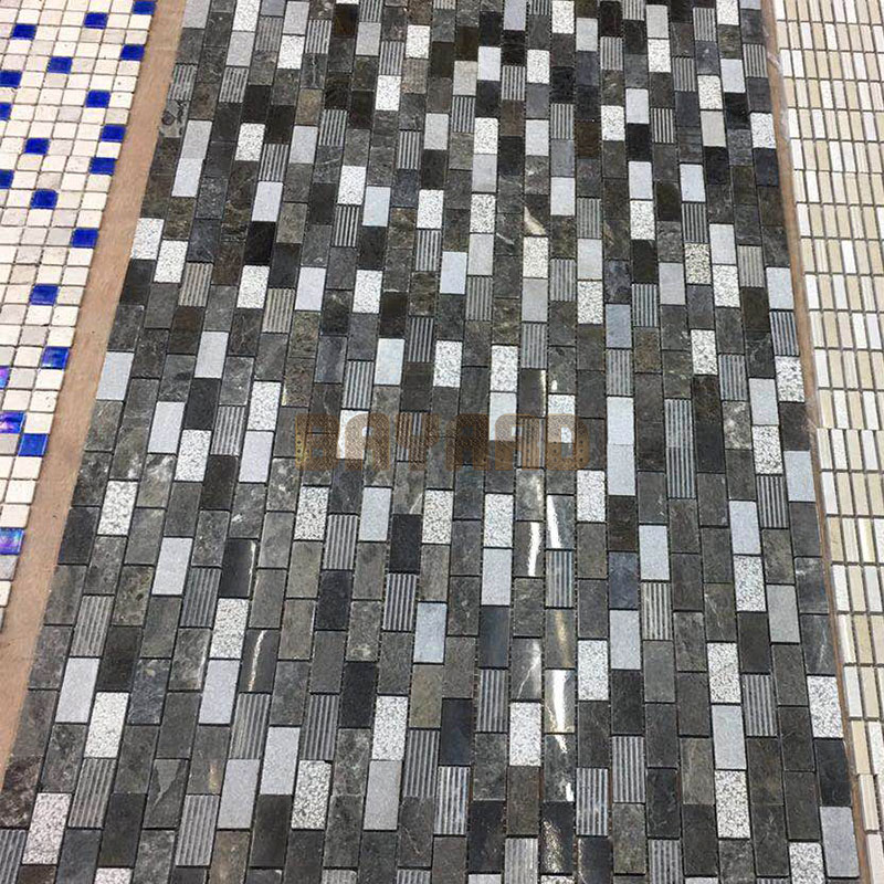 Mosaic tile sheets Dark Emperador marble mosaic tiles outdoor mosaic tiles