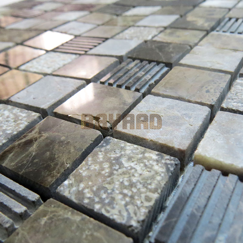 Dark Emperador marble mosaic tiles premium mosaics tile company AM302KT