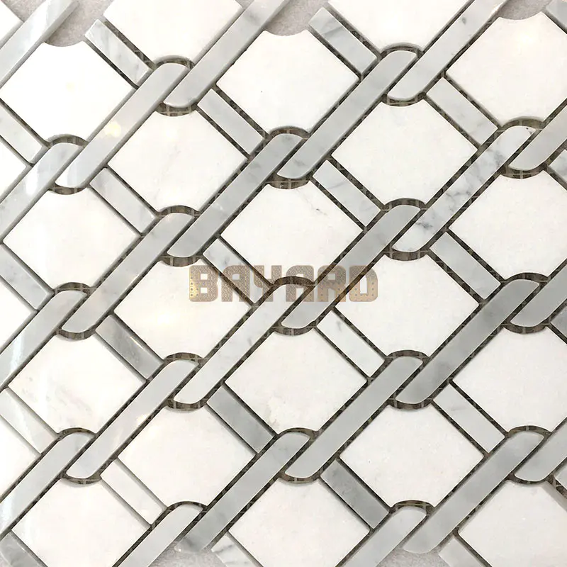 White marble mosaic tiles marble mosaic floor tile marble glass mosaic tile