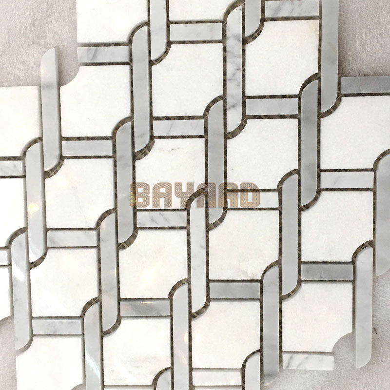 White marble mosaic tiles marble mosaic floor tile marble glass mosaic tile