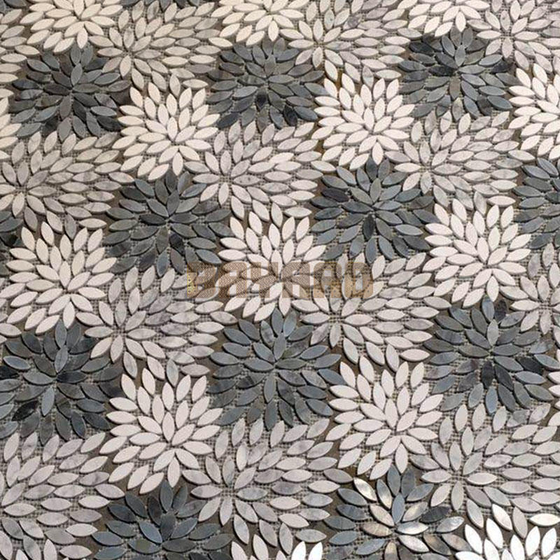 Italy Green flower marble stone mosaic tiles mosaic kitchen wall tiles gray mosaic tile backsplash blue mosaic wall tiles