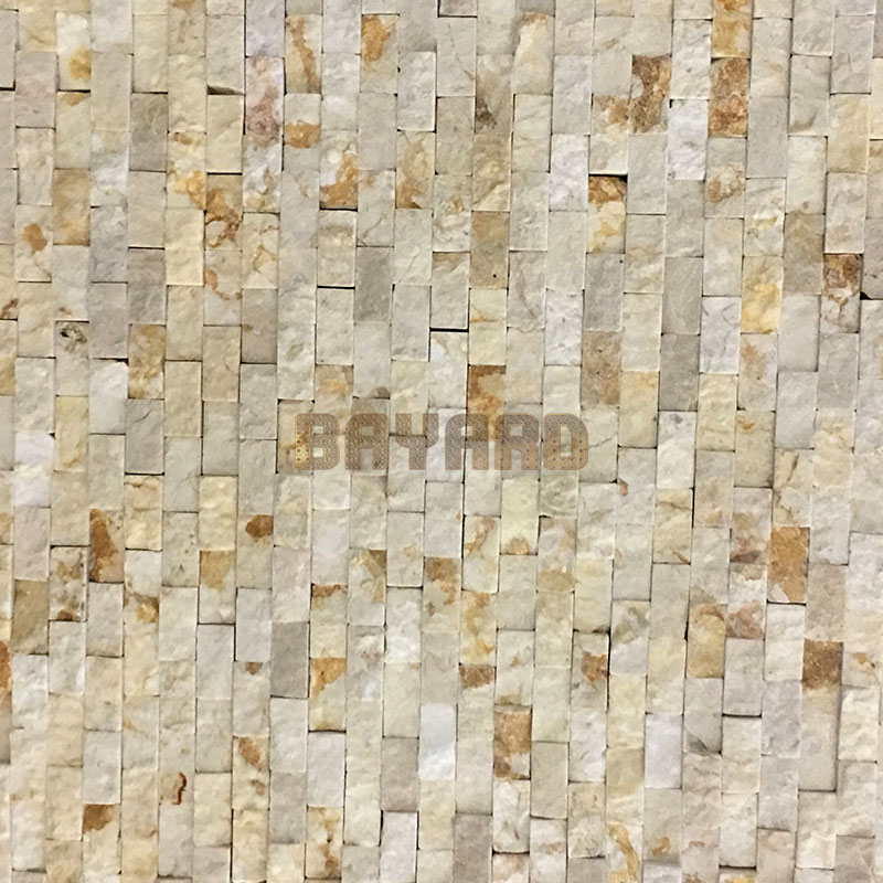 Beige stone mosaic tiles patterned mosaic tiles mosaic wall sandstone mosaic tiles