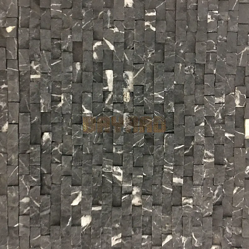 Black mosaic tile backsplash mosaic ceramic tile patterns AM308ZP