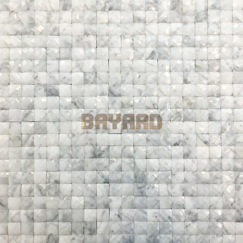Blink faces Square chips white stone mosaic tiles mosaic backsplash stone mosaic tile backsplash