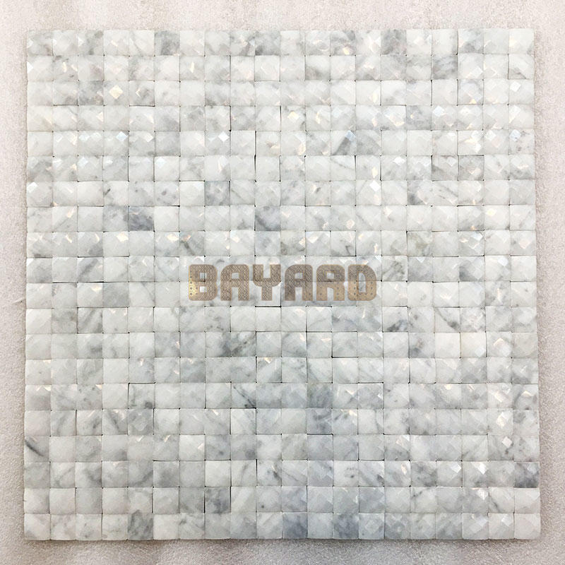 Blink faces Square chips white stone mosaic tiles mosaic backsplash stone mosaic tile backsplash