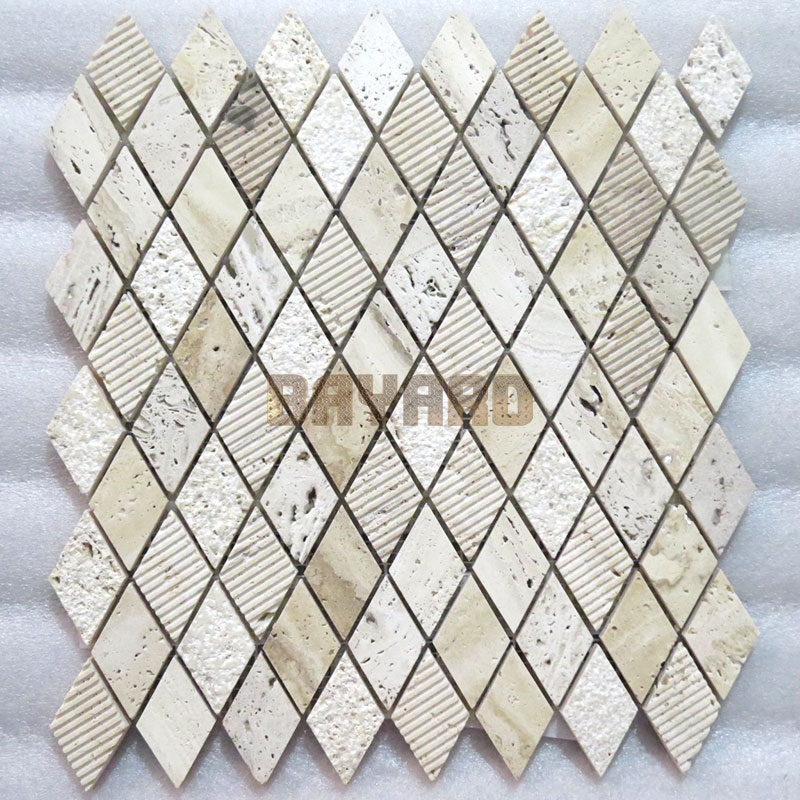 Beige stone mosaic tiles travertine brick mosaic wall tile travertine mosaic tile backsplash travertine mosaic wall tile