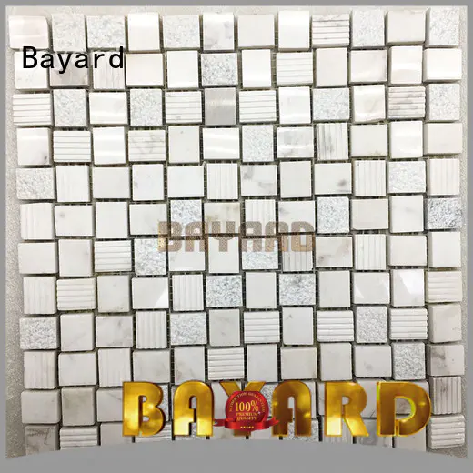 Bayard low cost black and silver mosaic tiles supplier for bathroom