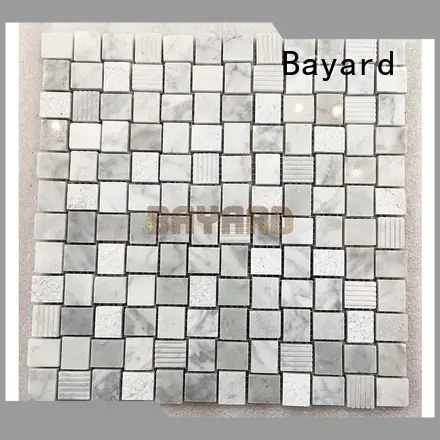 Bayard marfil stone mosaic supplier for TV wall