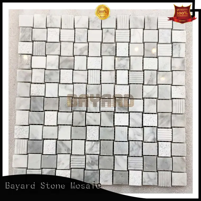 crema mosaic floor tiles marble for TV wall Bayard