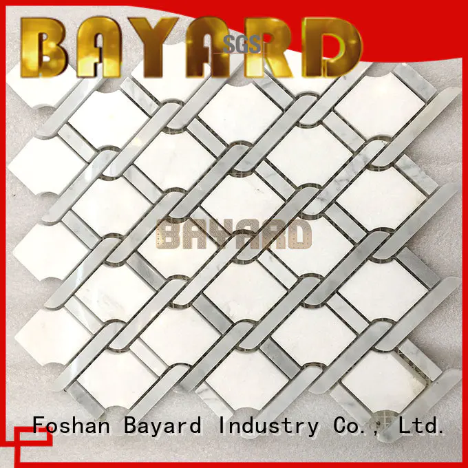 Bayard marble mosaic tile splashback for foundation
