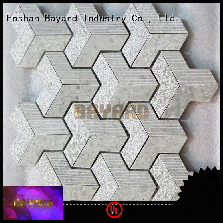 Bayard fashion design glass and stone mosaic tile for wholesale for hotel lobby