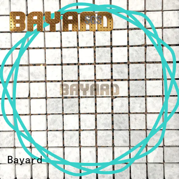 Bayard profdssional light grey mosaic tiles in different shapes for hotel lobby