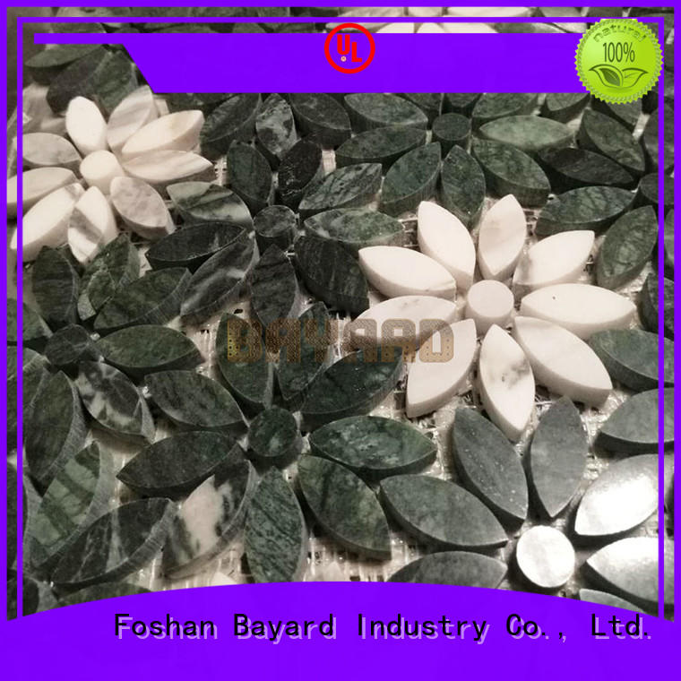 Bayard widely used glass and stone mosaic tile for wall decoration