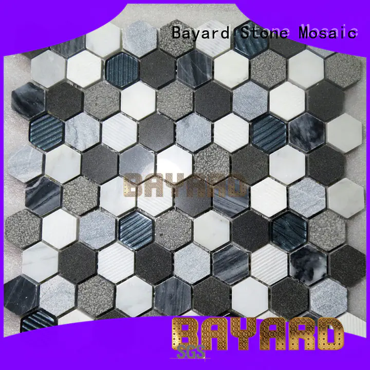 spanish grey mosaic tiles sheets for decoration Bayard