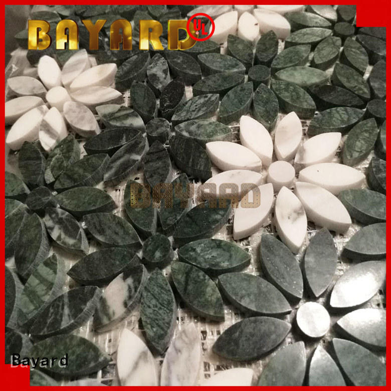 Bayard green round mosaic tiles supplier for bathroom