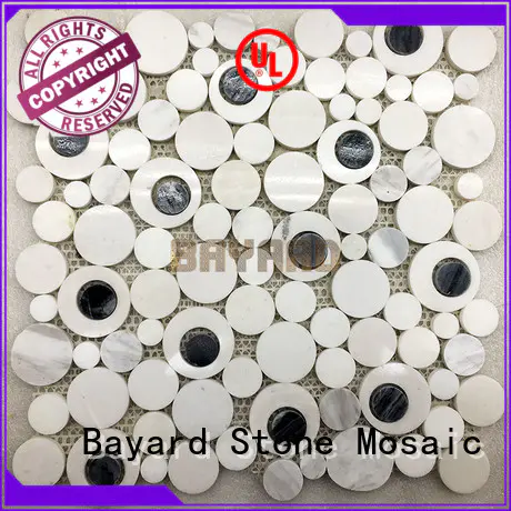 Bayard glossy mosaic floor tile sheets factory price for bathroom