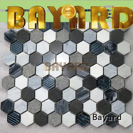 Bayard black mosaic floor tiles dropshipping for TV wall