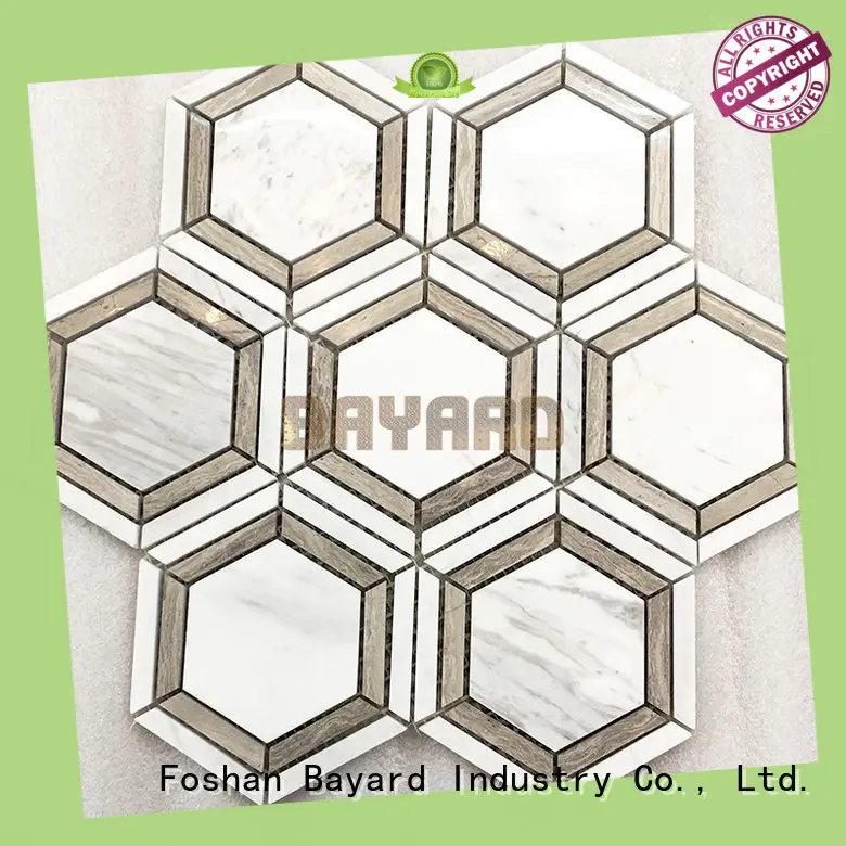 Bayard profdssional black and silver mosaic tiles owner for bathroom