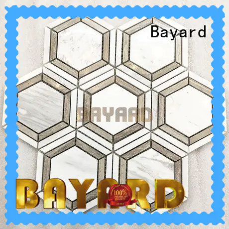 Bayard blink black and grey mosaic tiles in different shapes for bathroom
