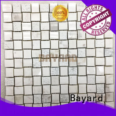 Bayard rectangle black and silver mosaic tiles overseas market for bathroom
