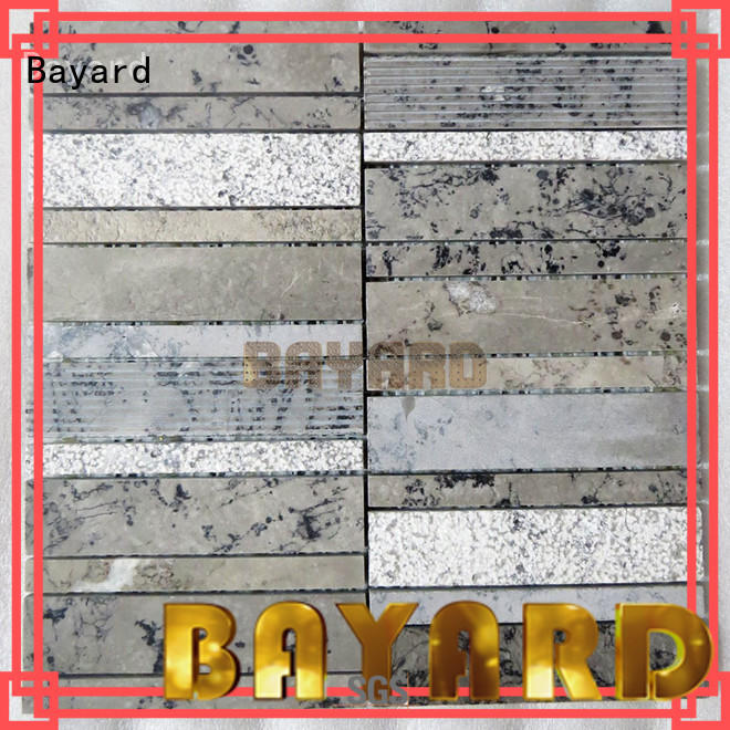 Bayard elegant black mosaic tile sheets factory price for bathroom