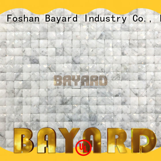Bayard simple design green mosaic bathroom tiles in different shapes for hotel lobby